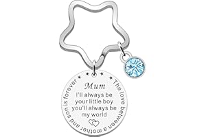 FMCC Mum Gifts from Son-Mothers Day Gifts from Son Gifts for Mum Birthday Christmas Presents Keyring I'll Always Be Your Little Boy
