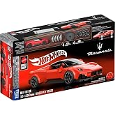 Hot Wheels 1/32 Maserati MC20 Yapı Seti, 250 Par&ccedil;a, 1/64 Mini Araba i&ccedil;erir, Hot Wheels Mattel Tuğla D&uuml;kkanı