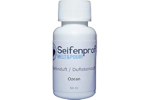 Seifenprofis 50 ml de parfum de savon (océan), huile parfumée pour la fabrication du savon, 100% végétalien, bombes de bain biologiques parfum de bougie arrosage du savon