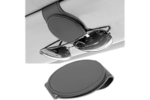 poraceous Portaocchiali Auto, Supporto Magnetico per Occhiali da Visiera, Pelle Porta Occhiali da Auto, Clip per Occhiali da Sole per Auto, Supporto per Occhiali da Visiera, Accessori Auto Interno