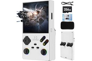 VELPAX V40 Retro Handheld Video Game Console,40,000 Retro Games in 1 Game Console with Open Source Linux System,256GB TF Card,4" IPS Screen and 4000mAh Battery（White）