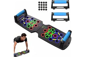 Wesoke Push Up Board Sistema de Soportes de Flexiones Multifuncionales 14 en 1 para Hombres y Mujeres, Barra de Realce portátil, Manijas de Realce de Entrenamiento de Fuerza de Gimnasio para Hombre