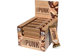 THE PROTEIN WORKS The Big Little Bar - 20 Pack, Chocolate Peanut Punk Flavour, High Protein Bar, Low Sugar, High Fibre, GMO Free, Delicious Protein Snack - Protein Works