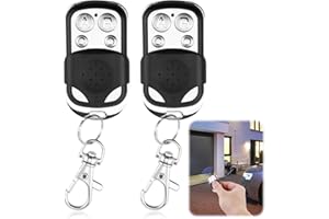 BAKEWHIZ 433 MHz Garagentoröffner Garagentor Garagentor 2 Stück Universal Fernbedienung Garagentor Gate Transmitter Handsender Garage Fernschalter mit Alphabetitische Taste Klonen Handsender kompatibel mit