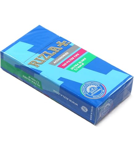 Feuilles à Rouler Rizla+ Micron – Boîte De 25 Carnets, Extra-fines 12,5 G/m², Colle Naturelle