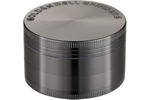 Golden Bell 3 inch Grinder 4 Layers Spice Grinder Zinc Alloy Grinder - Nickle Black