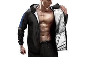 RDX Sauna Suit,REACH OEKO TEX 100 CERTIFIED, Full Body Sweat Heat Suit with Hood, Silver Back Long Sleeves, Men Women Adults Kids, Boxing MMA Slimming Gym Fitness Running Jacket, Home Gym Workouts