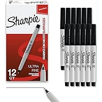 Sharpie Fine Point Permanente Markers - Citroengeel, 6 Stuks