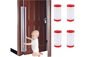 JuneSisters 4 PCS Door Jam Shield Finger Pinch Guard for Baby Proofing, Kids, Door Guard, Cover Pinch Guard for 90 & 180 Degree Doors Frame & Baby Gate. 47.2" H, 6.7" W. 2 Pieces Set |