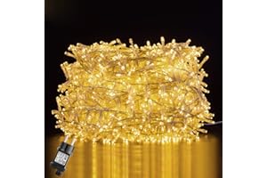 Luz Navidad Exterior,GlobaLink Guirnalda Luces Exterior 25M 1000LEDs Cadena Luces Impermeable,8 Modos Luz,Función de Memoria Enchufe para Decoración Navidad Fiesta Boda Casa Patio Jardín-Blanco Cálido