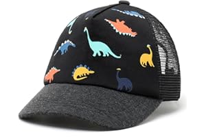 JANGANNSA Children's Baseball Cap Dinosaur Horn Summer UV Children's Hat for Boys Girls 0-8 Years