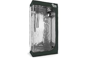 ‎ROYALROOM RoyalRoom® - Growzelt 80x40x160 cm - Indoor Gewächshaus - Starker Bezug, Waschbar, Lichtdicht - Rohrstärke 19 mm, Robuster Reißverschluss - Growbox, Grow Tent, Grow Zelt, Grow Box, Pflanzzelt C80SH