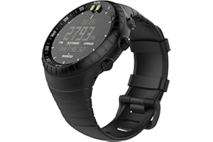 MoKo Watch Band Compatible with Suunto Core, Classic Replacement Soft WristBand with Metal Clasp and Black Buckle fit Suunto Core Smart Watch, Fits 5.51"-9.06" (140mm-230mm) Wrist