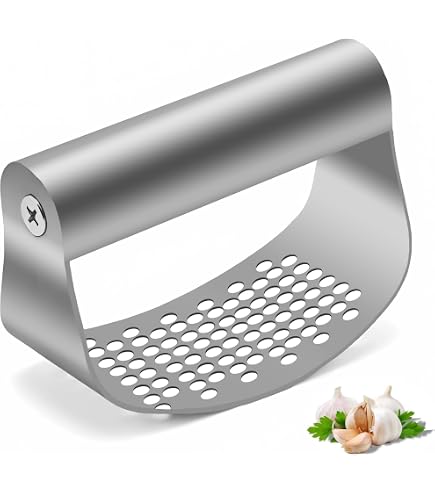 Presse-ail Professionnel En Inox - Hachoir à Ail Facile à Nettoyer | Parfait Pour Cuisiner Sans Effort