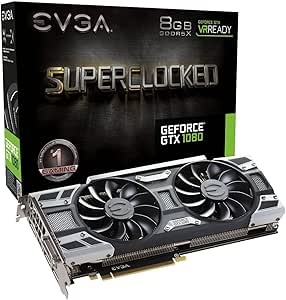 EVGA GeForce GTX 1080 SC GAMING ACX 3.0, 8GB GDDR5X, LED, DX12 OSD Support (PXOC) Carte Graphique 08G-P4-6183-KR