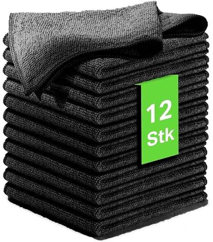 Cosey Mikrofaser-Glasreinigungstücher – 3er Pack, 40x40 Cm, Dunkelblau – Streifenfrei, Kratzschonend & Super Saugstark