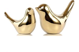 FANTESTICRYAN Small Golden Ceramics Animal Statues Home Decor Modern Style Ornaments