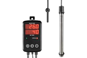Titan Aquarium Heizung 1000W, Tauchbare Aquarium Heizstab mit Digitaler Temperaturregler, 0℃~40℃ Einstellbar, Geeignet für 550l ~ 700l Salzwasser Süßwasser Aquarien Schnelle Heizung, MX-9015(1000W)
