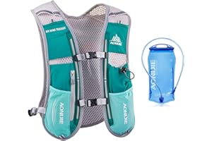 WIN.DEEPER 5L Lightweight Running Backpack Outdoor Sports Trail Racing Marathon Hiking Fitness Bag Hydration Vest Pack for Men Women with 1.5L Bag or 500ml Kettle