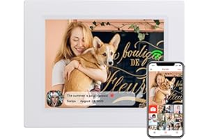 Golony WiFi Digital Picture Frame, 1280X960 IPS LED Touch Screen, 16GB Memory，Auto-Rotat, The Best Digital Picture Frame for Gifting，Share Moments Instantly via Frameo App from Anywhere, 9 Inch White