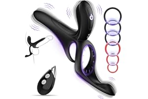 WHIGMALEERIE Vibradores Juguetes Eróticos para Adultos - Vibradorador Mujer Penis Ring Juguetes Eróticos para Pareja Sexuales Sex Toy, Anillo para el Pene con 9 Modos de Vibración Sexo Parejas Adultos Sex Toys
