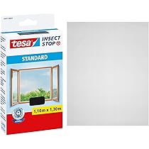 Riisoyu Fliegengitter Meterware 120x250cm - Insektenschutz Netz Schwarz