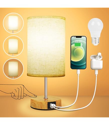 Lampada da tavolo touch a forma di cilindro Lampadina E14 max 40 watt o LED dimmerabile altezza 25 cm 3 l 01_0000413 | Leroy Merlin