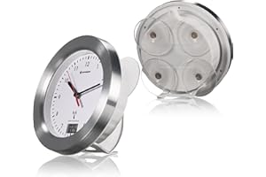 Bresser Orologio da Bagno radiocontrollato MyTime Bath, Bianco