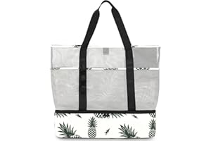 UYLIA Tote Bolsa Playa de Malla Grande Familiar Mujer Hermosa y Duradera Bolsa Termica Playa con Cremallera Bolso para Playa Viaje Compras Camping Vacaciones Juguetes