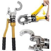 8T Pipe Crimping Pliers, Hydraulic Multilayer Crimper TH16-32 mm, Pressure Jaws with 360&deg; Swivel Head, for Composite Tubes an