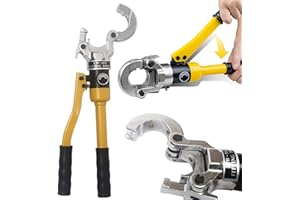 IELSNGAI Alicates Prensadores de Tuberías 8T, Crimpadora Hidráulica Multicapa TH16-32mm, Mordazas de presión con Cabeza 360° Giratorio, para tubos compuestos y accesorios TH perfil crimpadora de tuberías