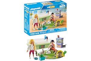 PLAYMOBIL My Life 71753 Family with Rabbits Animal Figures Toy for Children from 4 Years
