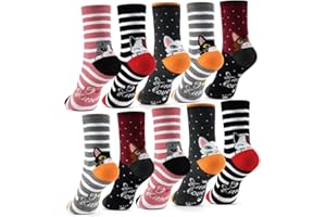 HAGOT 10 Pares Calcetines Para Niñas, Calcetines Niño Deportivos De Animales Dibujos