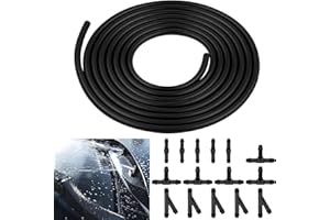 Hopton 3m Scheibenwaschanlage Schlauch mit 15 Stück Schlauchverbinder, Universell Wischwasserschlauch Reparaturset, Automotive Schlauch für Scheibenwaschanlage
