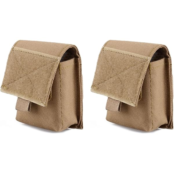 Pochette Tactique Molle – Petite EDC – Nylon Haute Densité – Système MOLLE – Noir – Pour Randonnée, Camping, Vélo