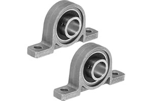 PATIKIL Cuscinetto Blocco Cuscino 9/16"/15mm Foro, 2Pz Verticale Lega Zinco Acciaio Montato Flangia Cuscinetto Boccola Auto Alrigonte Inserto Cuscinetti Sfera Foro Alloggiamento