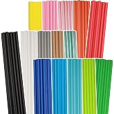 Gcardist Rainbow Paper Straws, 150 Pack Disposable Straws Bulk (15 Solid Colors)