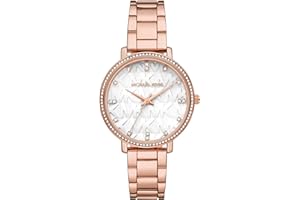 Michael Kors Damen Pyper Uhr, Quarzwerk mit DREI Zeigern, mit Edelstahl- oder Legierungsarmband