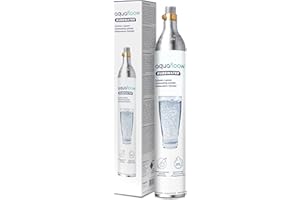 AquaFloow Cylinder CO₂ do saturatora Premium 600 ml, wkład do wody gazowanej, cylinder do 60 l, zamiennik kompatybilny z SodaStream, Aarke – 1 sztuka