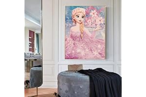 MANYILE 5D diy diamond painting, DIY Diamond Painting full drill Crystal diamond Embroidery Paintings Arts cross stitch kit for home wall decoration, 30 x 40cm, princess