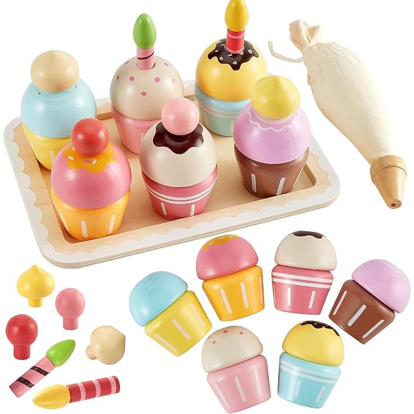 Bright Starts Sort & Sweet Cupcakes Steckspiel – 6 Bunte Törtchen Zum Formen Lernen Ab 3 Monate