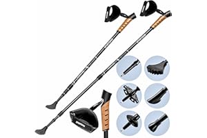 ‎SPORTANA SPORTANA® Wanderstöcke Teleskop Aufsätze Gummipuffer Nordic Walking Stöcke Verstellbar 68-135cm Dämpfung Leicht Alu Kork Herren Damen Trekkingstöcke