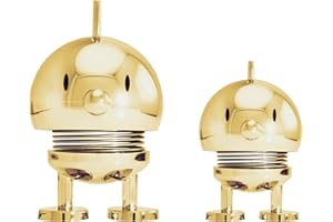 ‎HOPTIMIST Hoptimist Bumble Set Limited Edition, Wackelfigur & Glücksbringer, Skandinavische Deko Figuren für Wohnzimmer & Büro, Lustige Kleine Geschenke, X-Small/Small, Gold