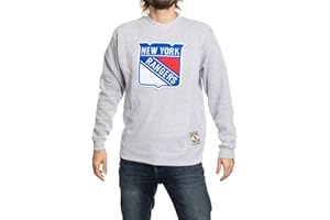Calhoun NHL Surf & Skate Unisex Nantucket Crew Neck Sweater with Premium Cotton Blend & Frayed Team Logo Crest