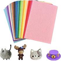 40 Colores Fieltro para Manualidades, 20 x 30 cm Tela Fieltro, Fieltro Manualidades, Adecuado para Ideas de Bricolaje, Adecuado para Costura Artesanal y Proyectos Creativos 40 Colores Fieltro para Manualidades, 20 x 30 cm Tela Fieltro, Fieltro Manualidades, Adecuado para Ideas de Bricolaje, Adecuado para Costura Artesanal y Proyectos Creativos