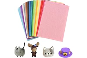 ERSHIPING 40 Farben Bastelfilz Filzstoff 20 x 30 cm, Filzplatten Filz zum Basteln, Felt Fabric, Bunte Filz Stoff, Farbig Filzstoff zum Basteln, für DIY Projekt Handwerk Nähen Manual Decoration