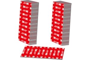 Rusoz Dwustronne podkładki samoprzylepne, 20 sztuk podkładek pod tablicę rejestracyjną, bardzo mocna, wodoodporna taśma do użytku na zewnątrz i wewnątrz, 25 mm x 100 mm samoprzylepne podkładki na ściany