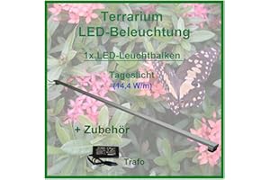 AQUARIUM PLÜDERHAUSEN Regenwald Terra, 1X LED-Beleuchtung 50 cm,Leuchtbalken,LED Tropen Pflanzenlicht