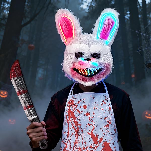 HUTRADE Halloween Schürze Blutbespritzt - Grusel Kostüm Zubehör Mit Maske