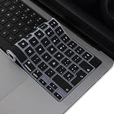 MasiBloom Keyboard Cover for MacBook Pro 14/16 Inch M1-M5 2021-2026 | Neo 13" A18 and Air 13.6"/15" M2-M5, QW ES, Silicone, W